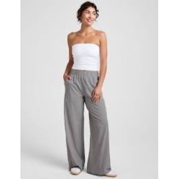 Beyond Yoga Pants - Beyond Yoga Easy Wide Leg Pants High Waisted Mist Gray Size L NWT